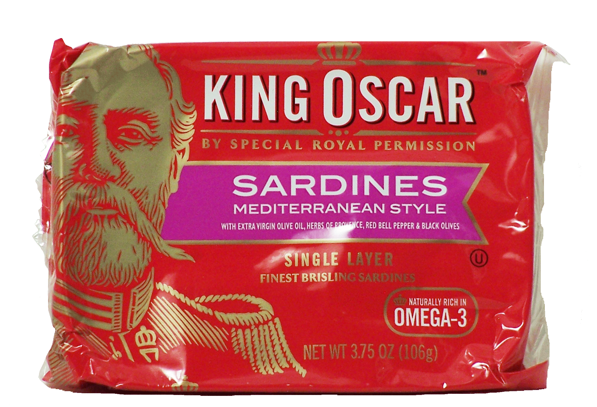 King Oscar  sardines mediterranean style, single layer Full-Size Picture